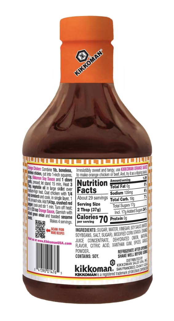 Kikkoman Gluten-Free Orange Sauce pour used as glaze for veggies and chicken