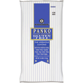 Kikkoman Gluten-Free Panko Style Coating pack front showing gluten-free crust option