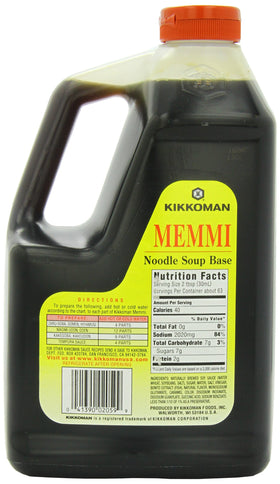 Kikkoman Memmi noodle soup base bowl-serve demonstrates easy ramen preparation in minutes.