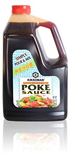 Kikkoman poke sauce bottle pour elevates bowls with savory heat and umami
