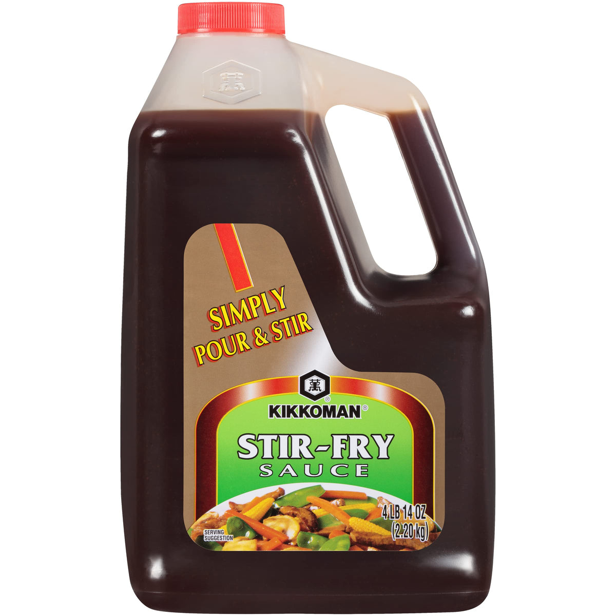 Kikkoman preservative-free stir fry sauce bottle for quick, flavorful meals