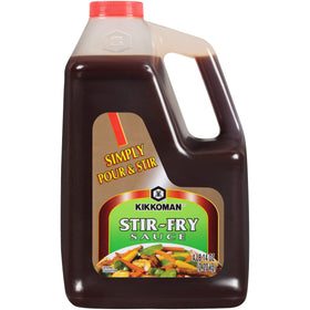 Kikkoman preservative-free stir fry sauce bottle for quick, flavorful meals
