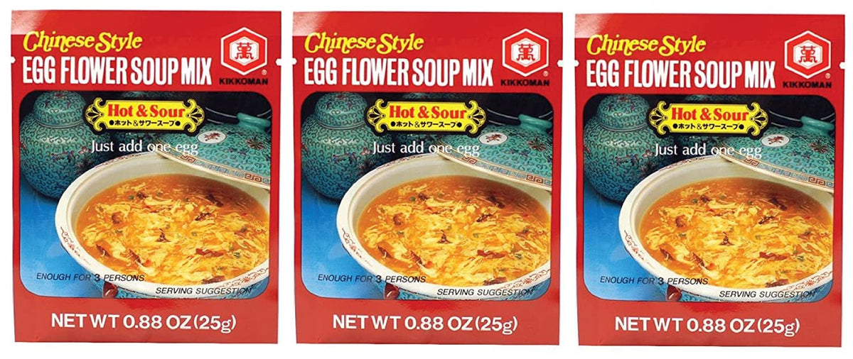 Kikkoman Soup Egg Flower Hot Sour pack ready for a quick meal.