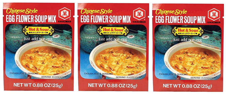 Kikkoman Soup Egg Flower Hot Sour pack ready for a quick meal.