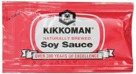 Kikkoman soy sauce packets 6 ml in a 100-count box for convenient meal prep.
