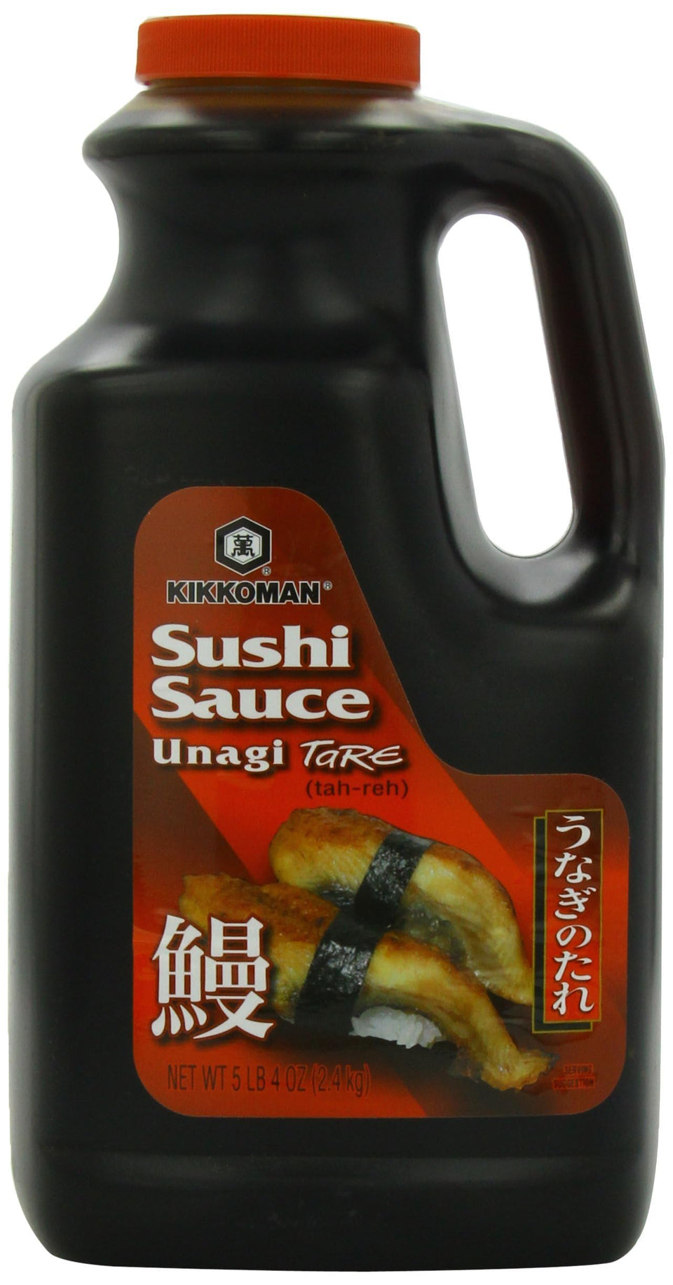 Kikkoman Sushi Sauce Unagi Tare bottle adds a glossy glaze to sushi and grilled dishes.