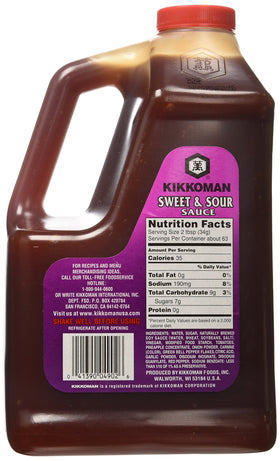 Kikkoman Sweet & Sour Sauce poured over a stir-fry for a glossy finish.