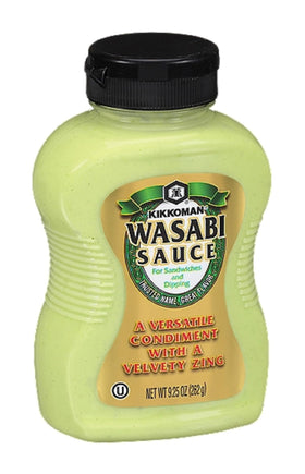 Kikkoman Wasabi Sauce pantry staple for quick flavor boosts.