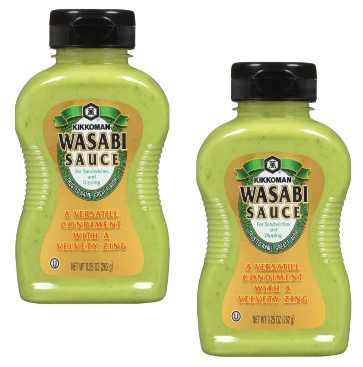 Kikoman Wasabi Sauce two-pack bottles on the shelf, perfect pantry staple for sandwiches.