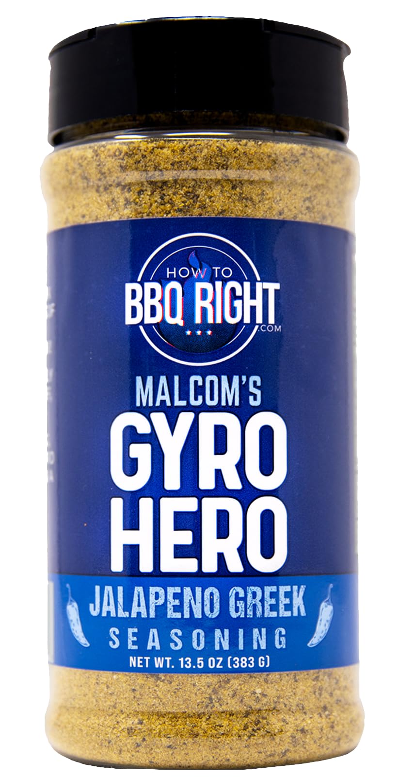 Killer Hogs Gyro Hero bottle ready for grilling with jalapeño Greek spice.
