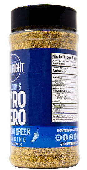 Killer Hogs Gyro Hero seasoning in a hot pan for vegetables.