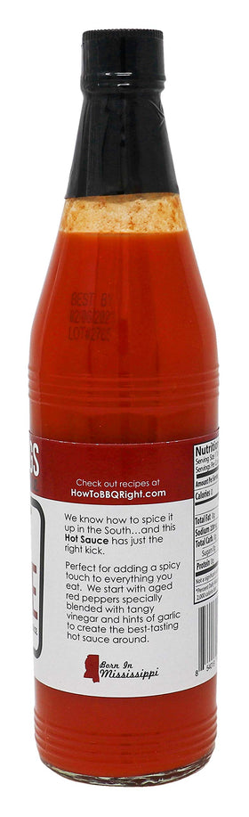 Killer Hogs hot sauce bottle back label showing ingredients and heat level