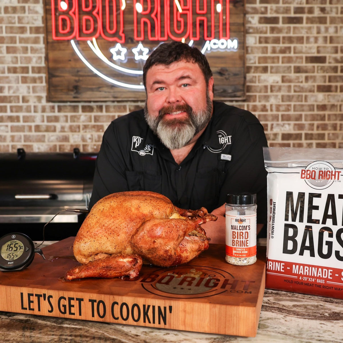 Killer Hogs Malcom’s Bird Brine ready-to-use on raw poultry for flavor.