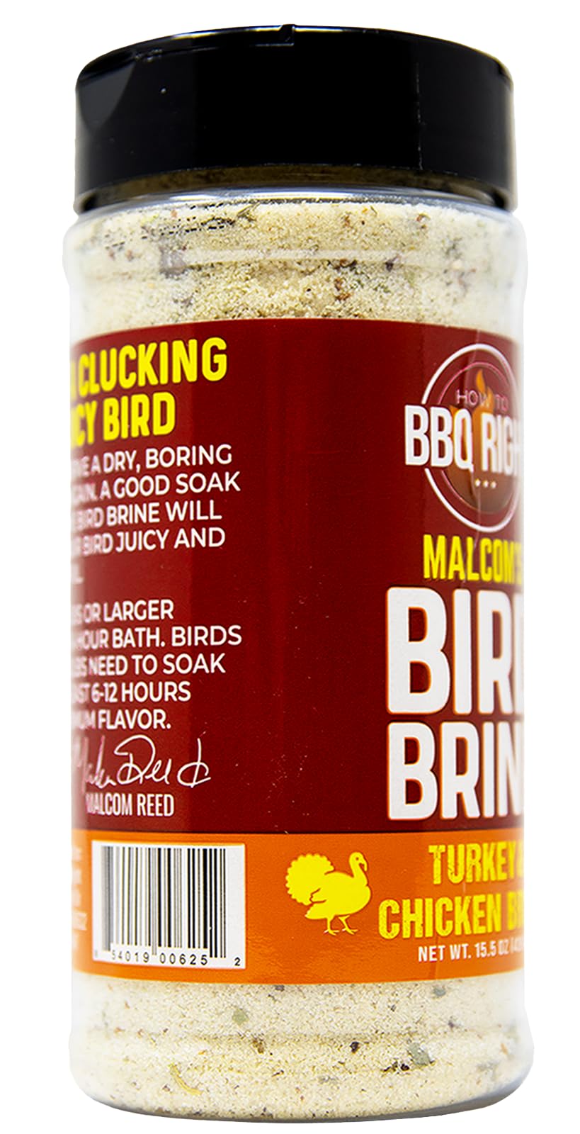 Killer Hogs Malcom’s Bird Brine USA-made badge, domestic manufacturing promise.