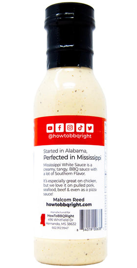 Killer Hogs Mississippi White Sauce on wings, smooth texture for dipping