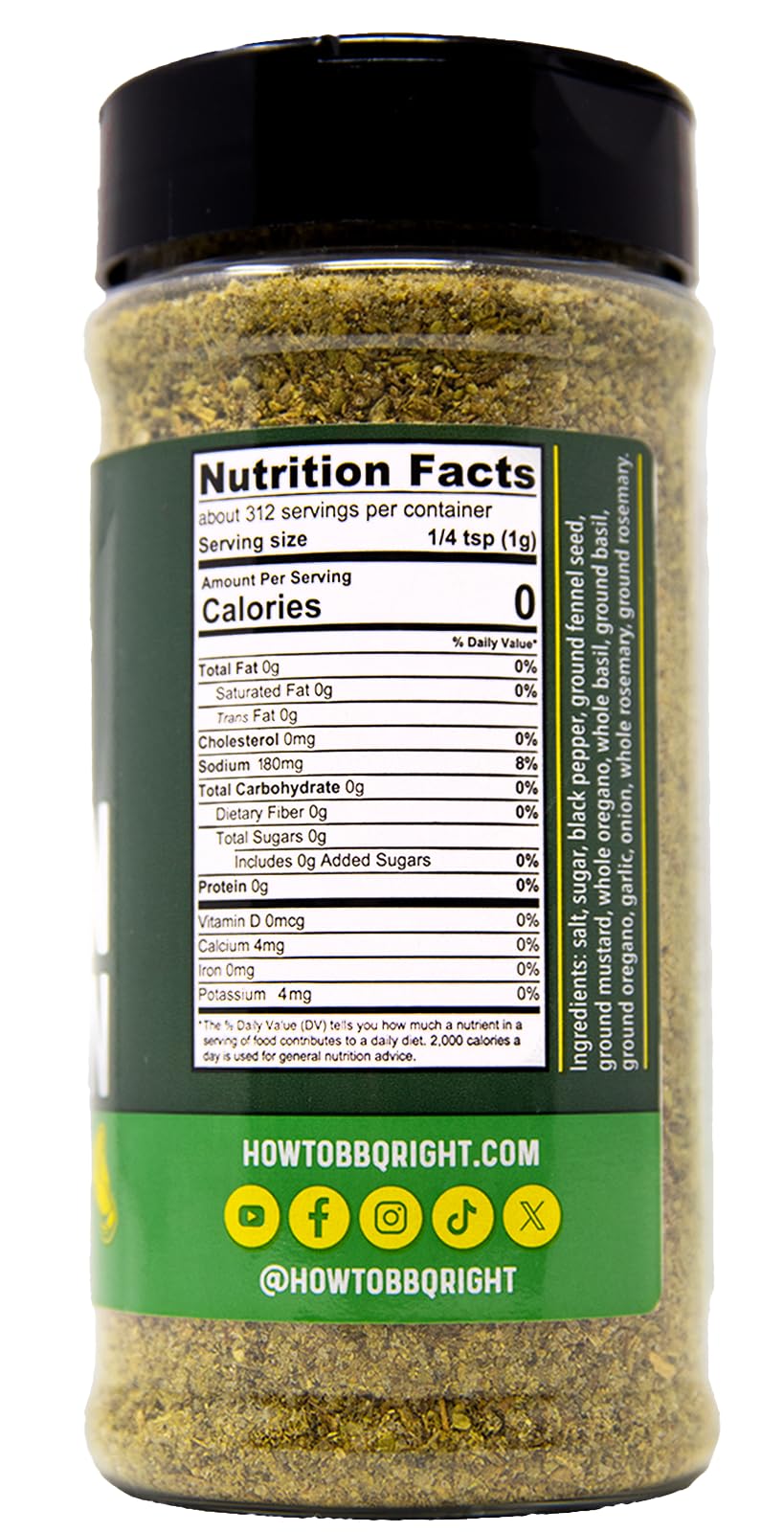 Killer Hogs Italian Stallion shaker top close-up shows versatile herb blend for pasta