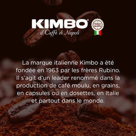 Kimbo Aroma Gold brew cup showcasing chocolate notes and smooth finish.