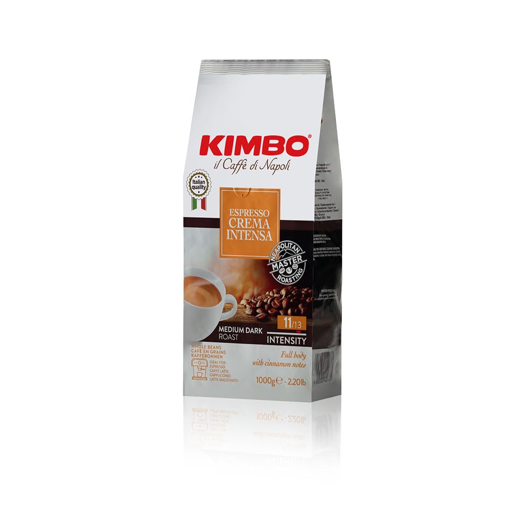 Kimbo Crema Intensa bag 2.2 lb packaging, ready for daily espresso brewing.