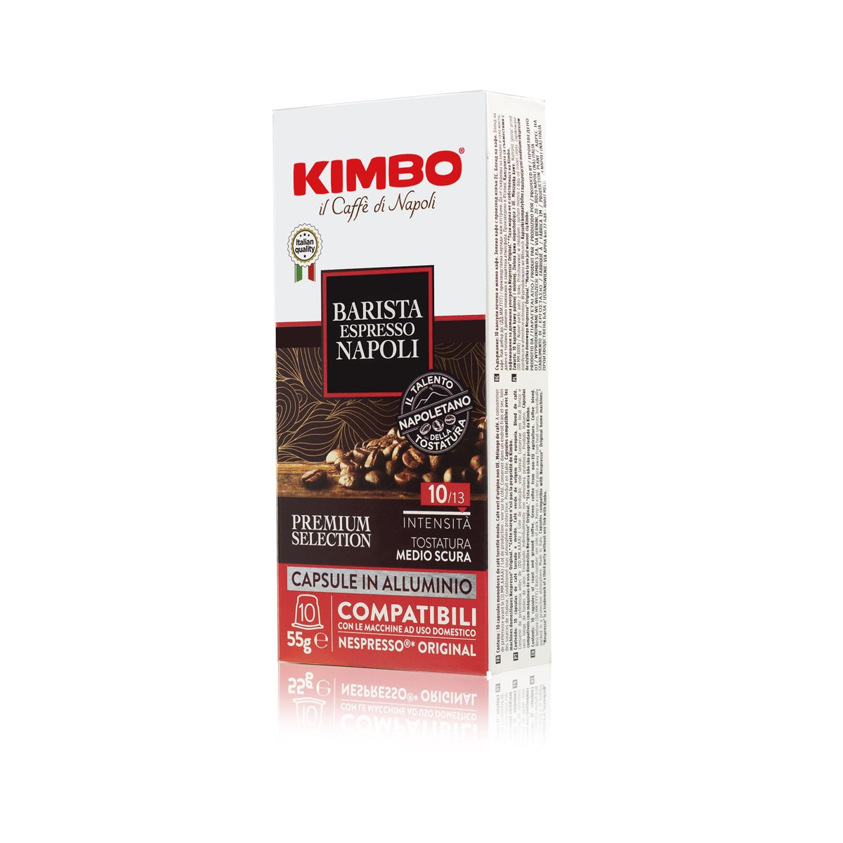 Kimbo Napoli cup espresso shows bold aroma and crema