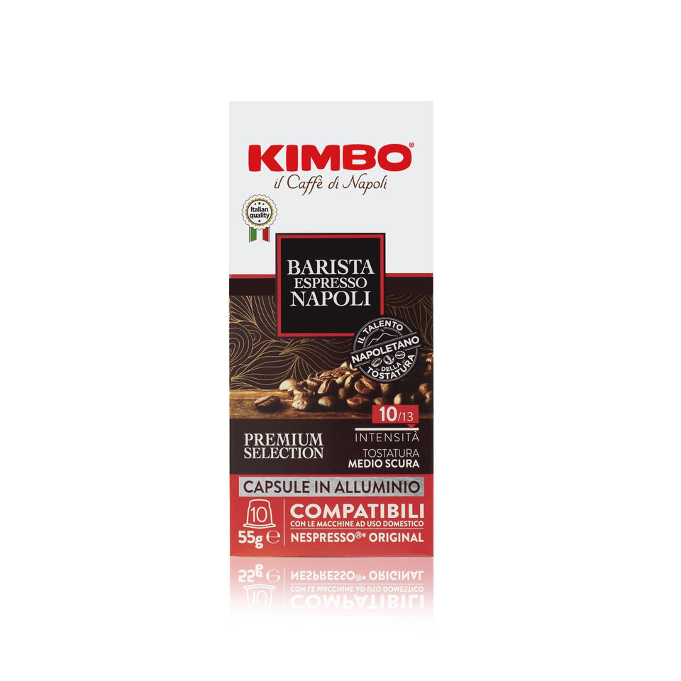 Kimbo Napoli packaging aluminium capsules preserve aroma longer