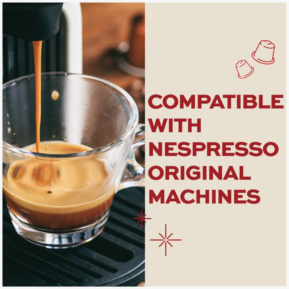 Kimbo Napoli capsules espresso-cup ready to enjoy a robust shot.