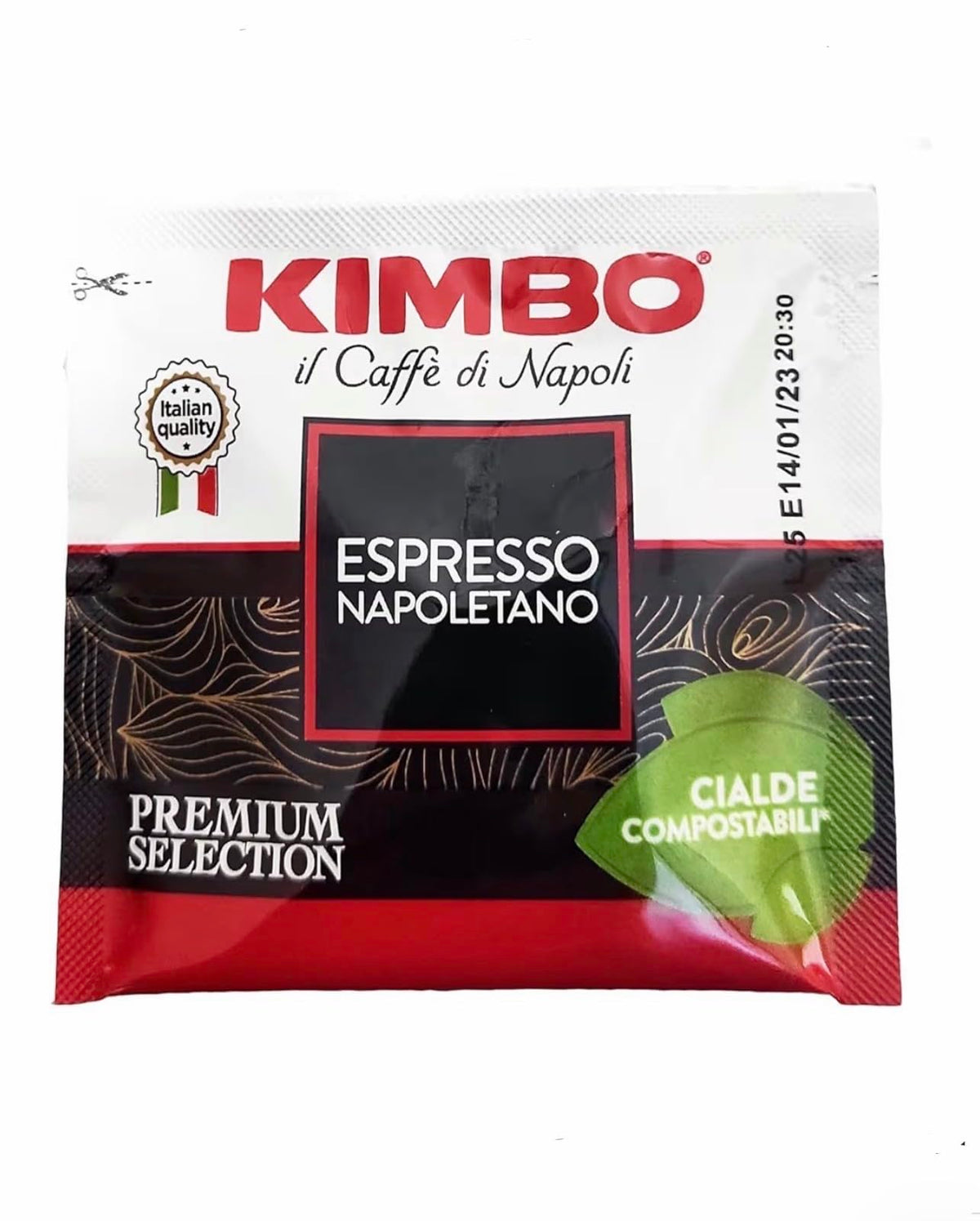 Kimbo Napoli pod tasting almond and cocoa notes, offering a smooth, balanced profile.