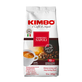 Kimbo Napoli Original Blend whole bean 12 oz bag ready for aromatic espresso at home