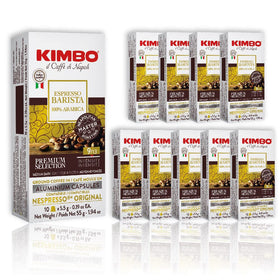Kimbo original-compatible capsules packshot highlighting compatibility and quality