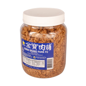 KIMBO Pork Fu 18oz closeup shows authentic texture for flavorful snacking