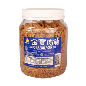 KIMBO Pork Fu authentic flavor closeup emphasizes premium pork floss for meals