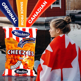KimEcopak Hawkins Cheezies crunchy texture close-up