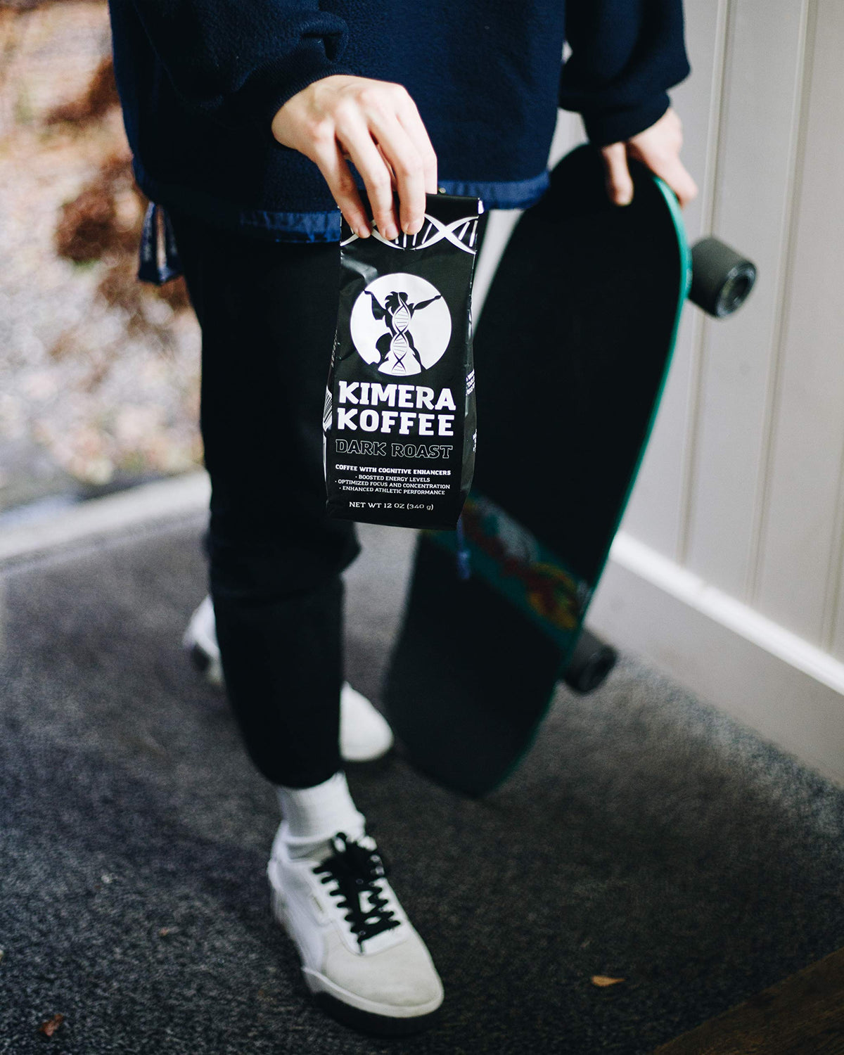 Kimera Koffee Dark Roast infographic spotlights Alpha-GPC ingredients.