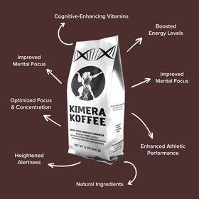 Aromatic steam rises from a cup of Kimera Koffee Original Blend