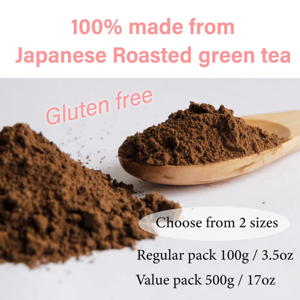 KIMIKURA Hojicha powder in latte showcasing rich aroma