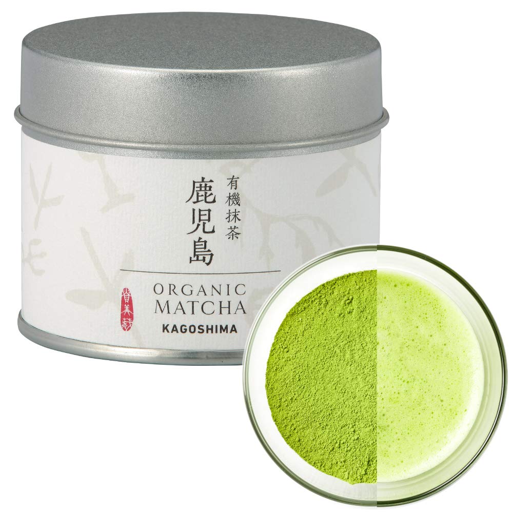 KIMIKURA organic ceremonial matcha in a tin, ideal for traditional whisking.