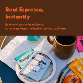 KimlyParc Craft Instant Espresso Americano option visual with cup and saucer.
