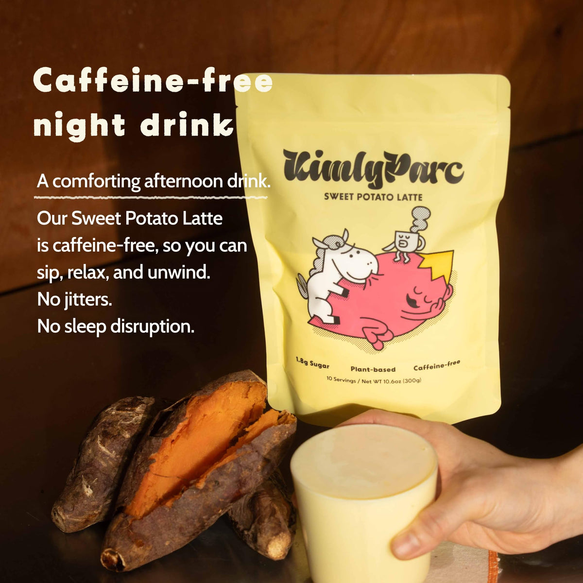 KimlyParc hot latte dissolving quickly in warm milk