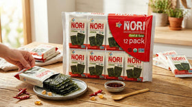 Kimnori 12-pack on desk, ready for lunchbox or office snack