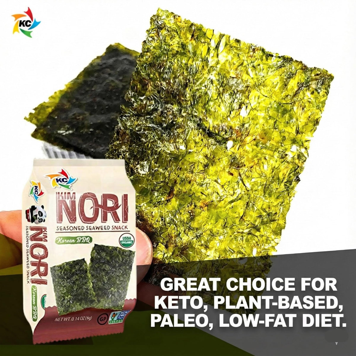 KIMNORI 24-pack multi-pack display, convenient family snack.