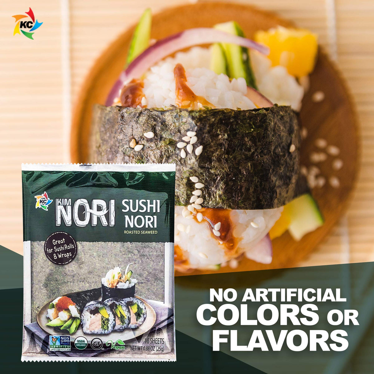 Kimnori California-crafted nori with professional-grade strength for heavy fillings
