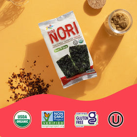 Kimnori 25-calorie packs depicted for guilt-free, on-the-go snacking
