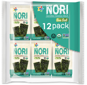 KIMNORI seaweed snack 12-pack display for quick, guilt-free tasting.