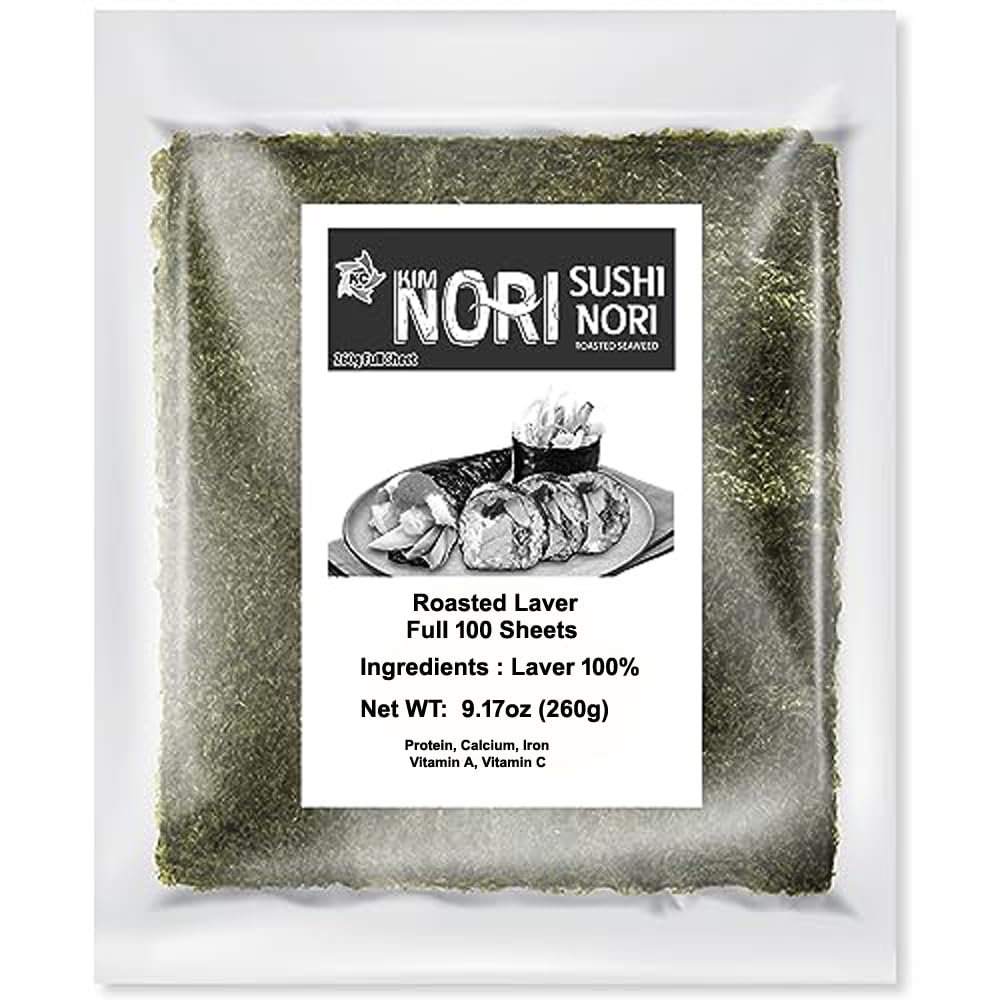 KIMNORI bulk pack sealed preserves freshness for sushi prep.