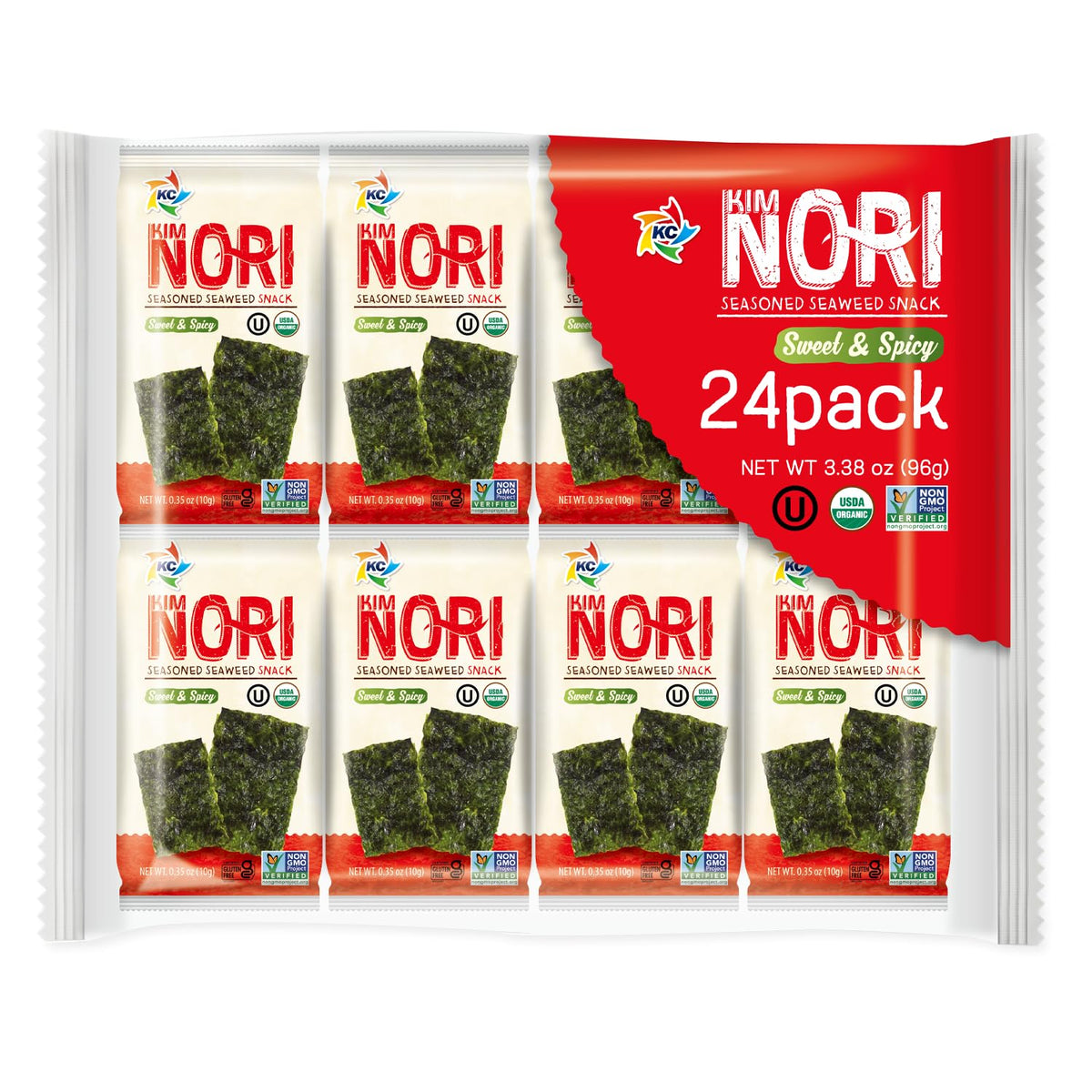 Kimnori Sweet 'N Spicy 24-pack box for convenient on-the-go snacking.