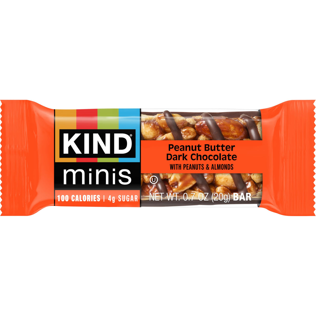 KIND Bar Minis gluten-free label and fiber-forward snack