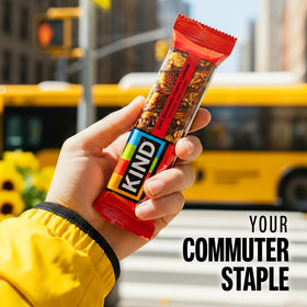 KIND bars shown in a take-anywhere box for convenient on-the-go snacking.