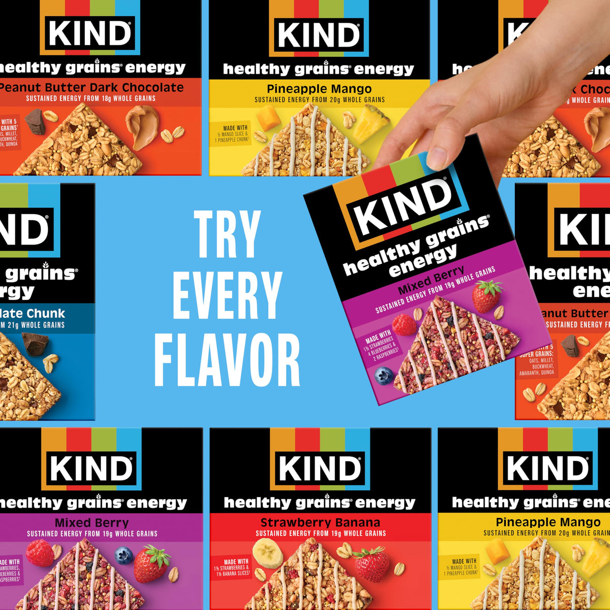 KIND Pineapple Mango bars on a pantry shelf, a convenient wholesome snack option