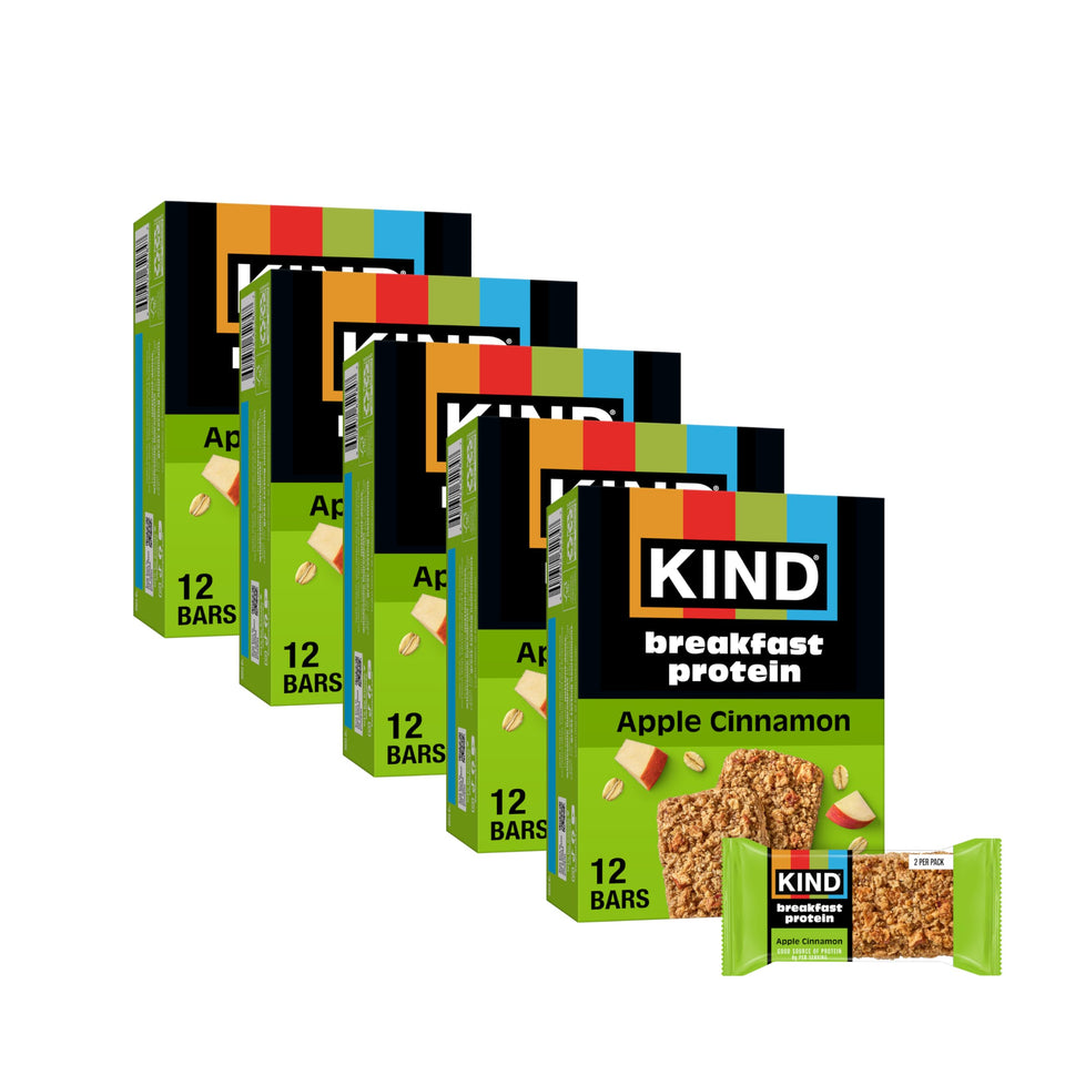 KIND Breakfast Apple Cinnamon two-bar pack offers on-the-go energy