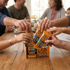 KIND Breakfast Almond Butter bar features nutty flavor and wholesome grains.
