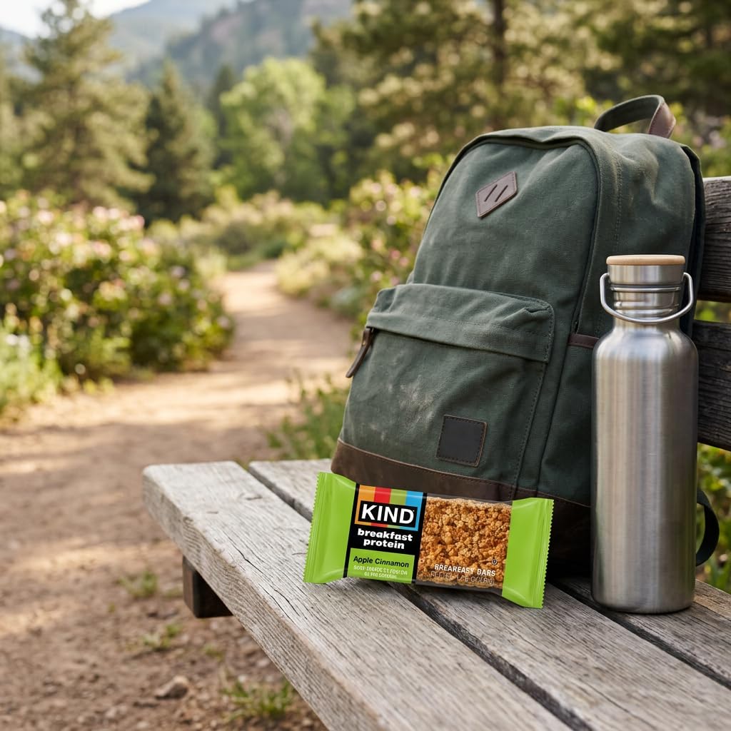 KIND Breakfast Apple Cinnamon bar for a warming morning treat.